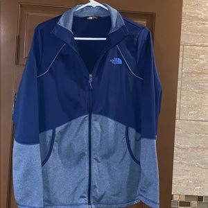 The north face sweater in blue & gray